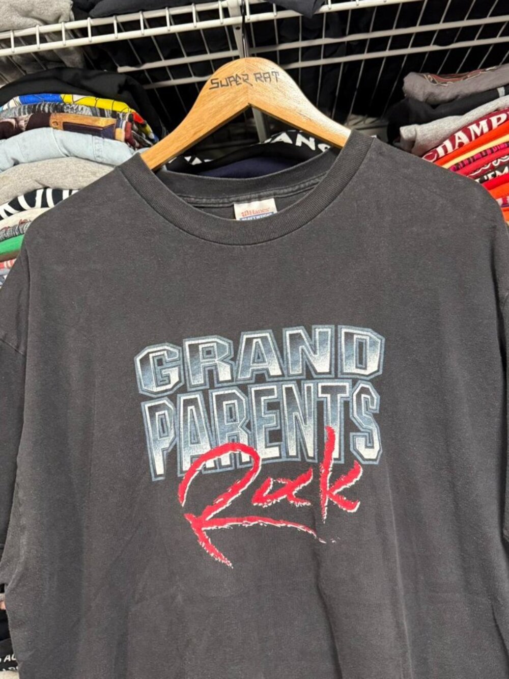 Y2K grand parents rock novelty t shirt black